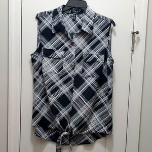 Jones New York Sleeveless Button-down Shirt, Sz L